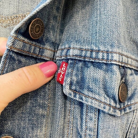 Levi Strauss & Co. Womens Classic Denim Trucker Jacket Blue XS Button Front - Picture 3 of 10